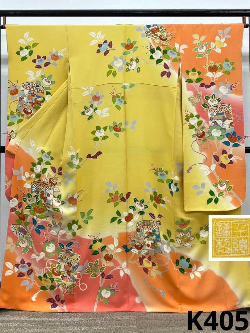 振袖 豪華 型友禅 刺繍 金駒 金彩 紋意匠 身丈172cm 振袖 豪華 金駒