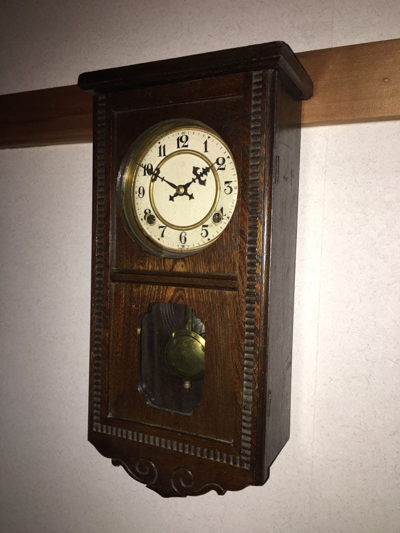 大正 戦前ゼンマイ振り子時計 整備済み