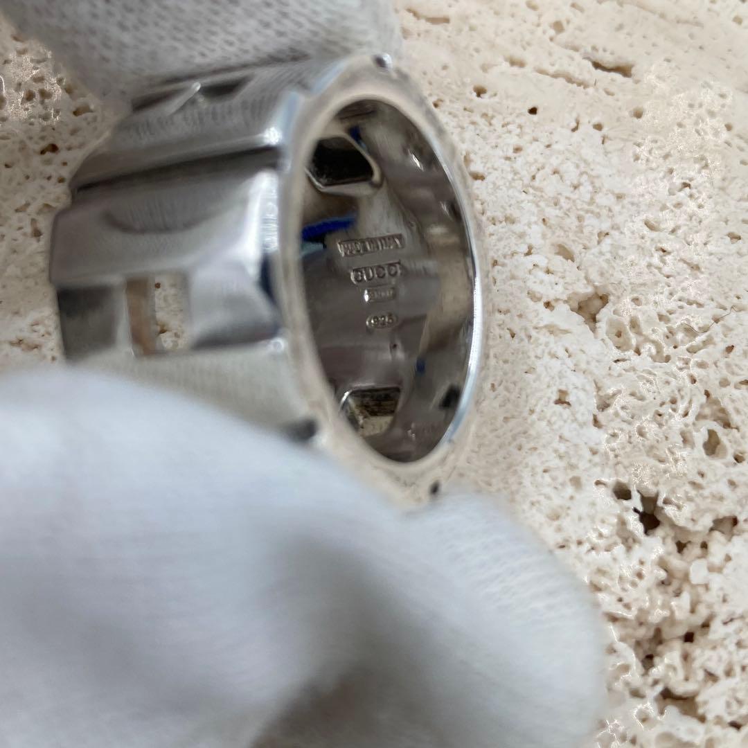 ！美品！　GUCCI グッチ　リング　925 シルバー　太め　38AK