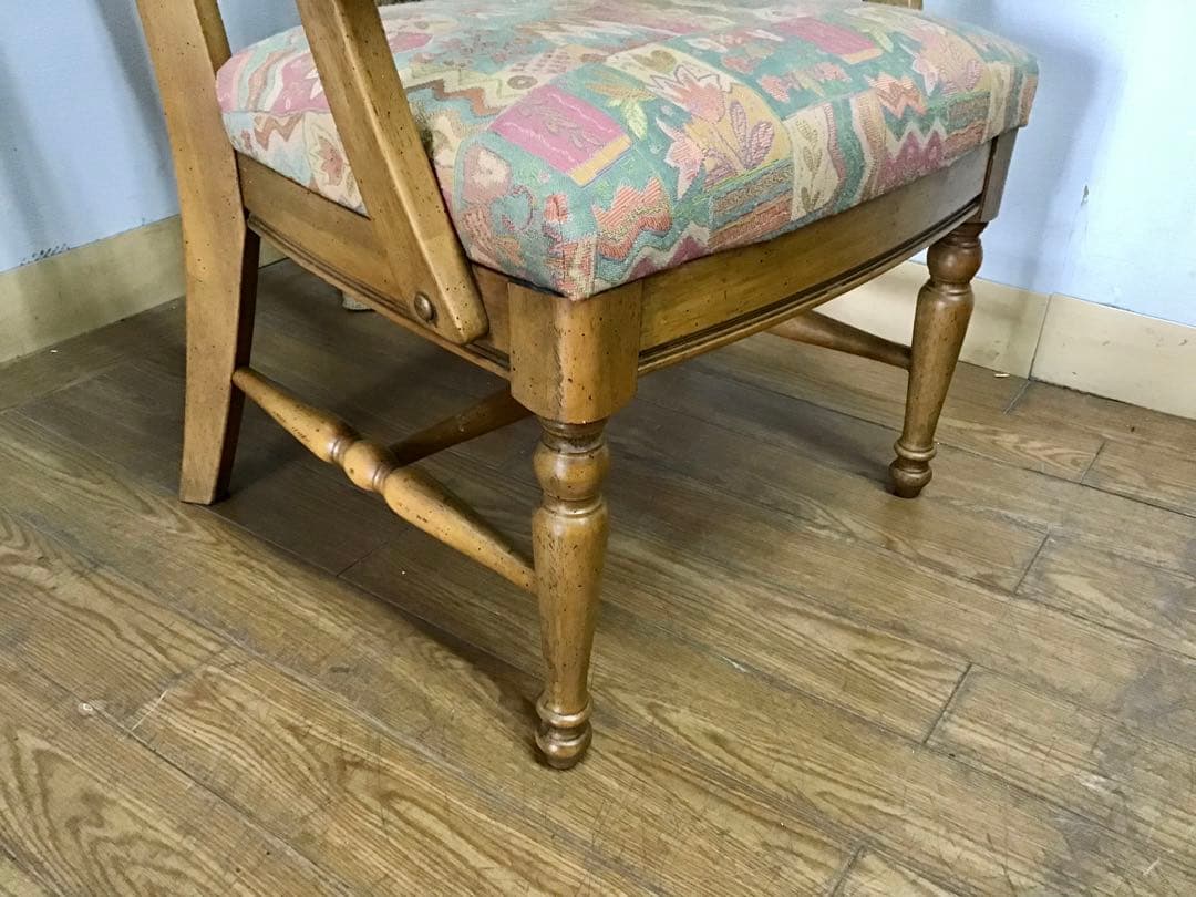 管328☆カリモク☆オールドカリモク☆ダイニングテーブル☆アームチェアー☆5点