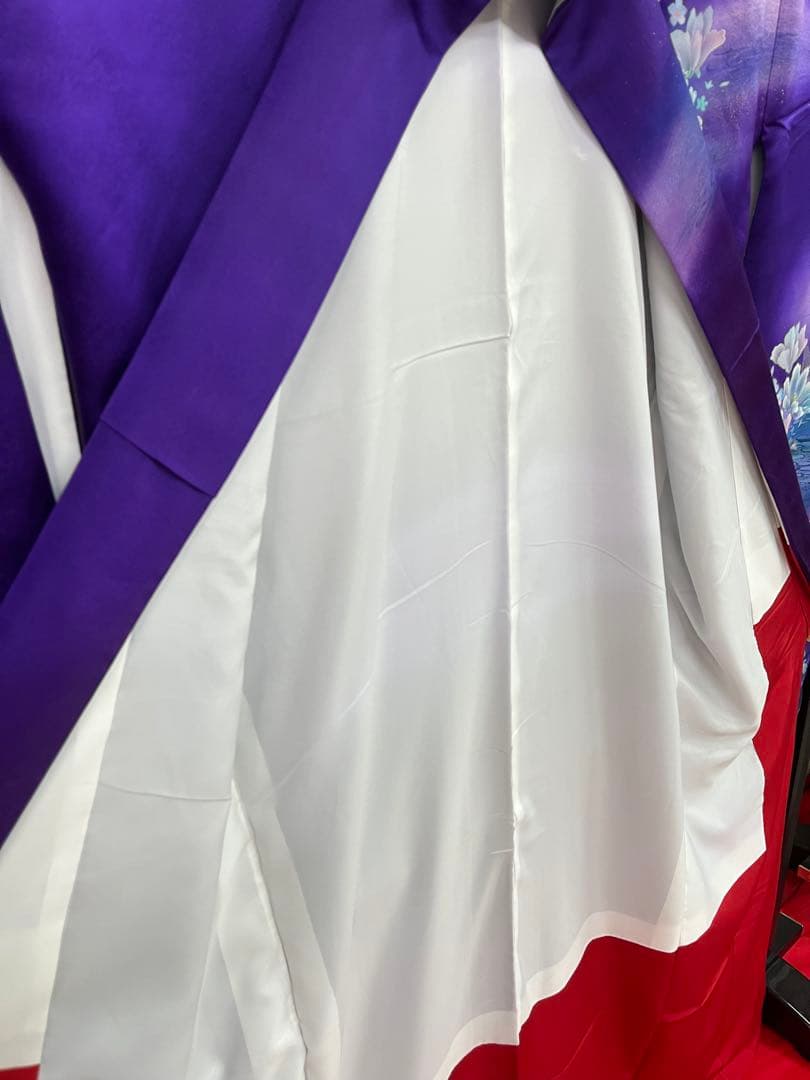 逸品☆おしゃれ 中古☆振袖☆仕立て上がり NO.B09 紫色 成人式 結婚式