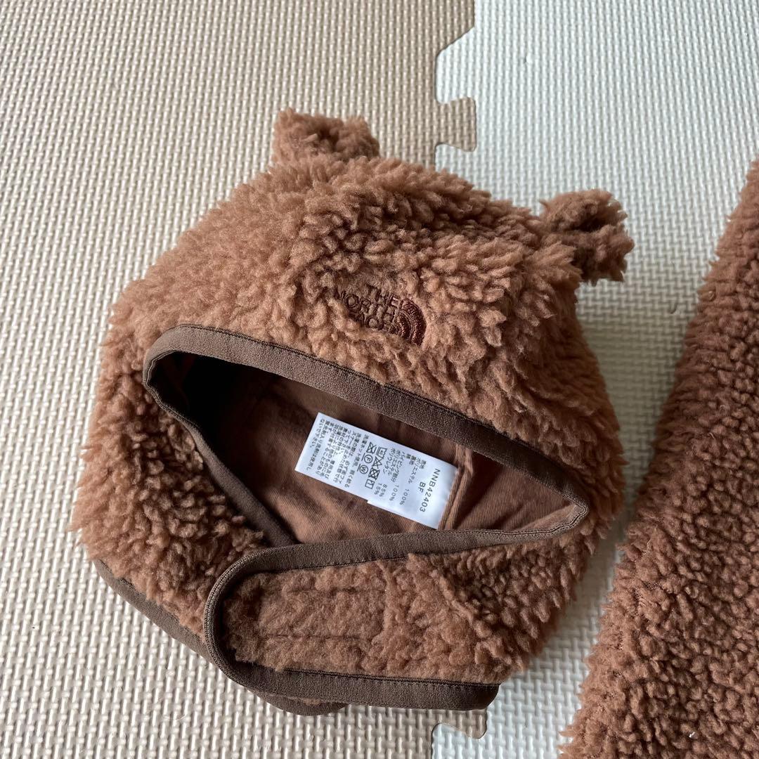 ノースフェイスボアフリースオーバーオール　カドルフリースイヤーキャップ