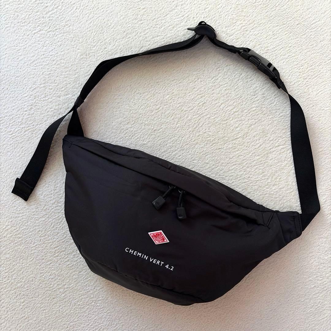 DANTON ダントン ポリエステルタフタ スリングバッグ ブラック