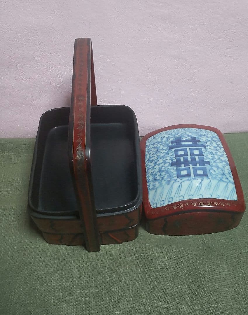 61*Z234)*漆器 重箱 清朝 中国骨董品 茶道具陶芸
