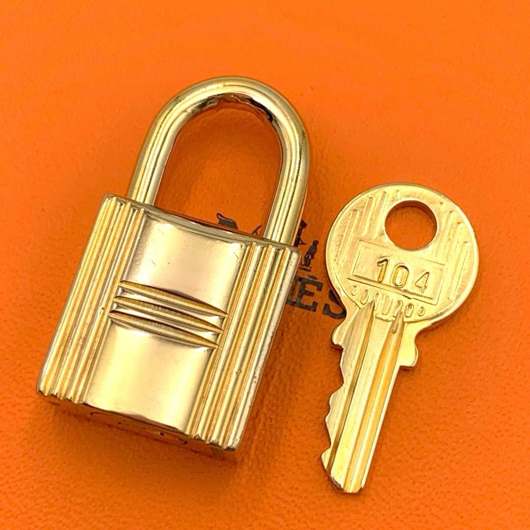 HERMES エルメス カデナ 104番 ゴールド 24Kメッキ 鍵付き 南京錠