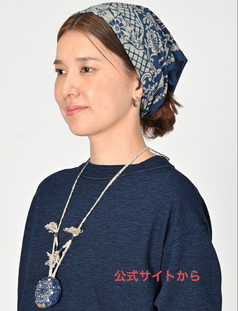 45R 藍かぎ針のネックレス - メルカリ