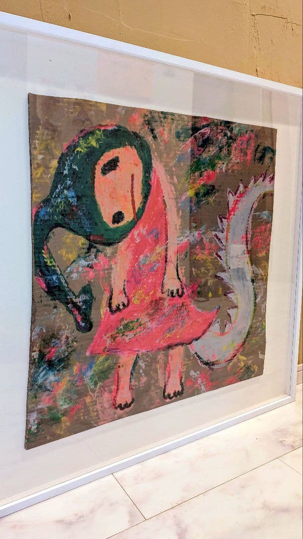 ロッカクアヤコ ダンボール アート作品 サイン有り - メルカリ