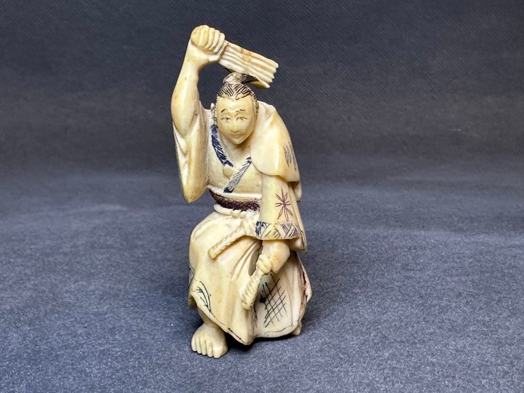 極上根付天然素材アンティーク和彫置物骨董飾り物古美術品 置物