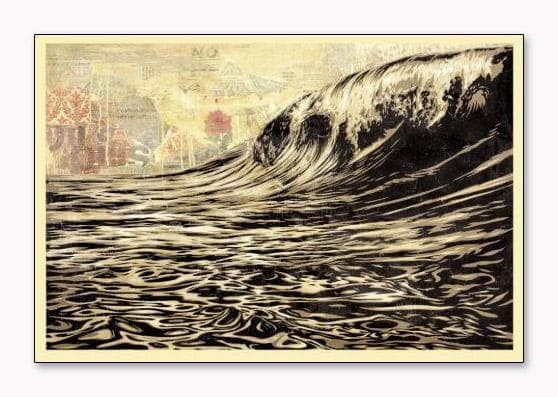 額装済・直筆サイン】OBEY「Dark Wave」アートポスター - メルカリ