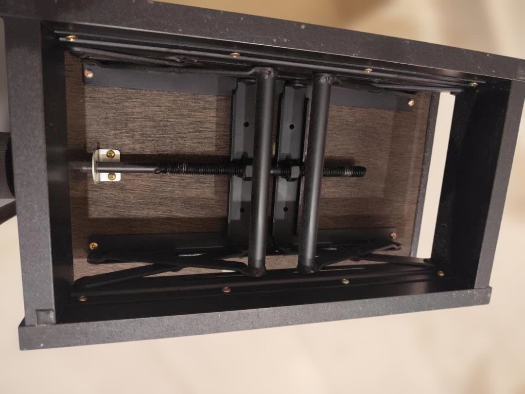 吉澤 ヨシザワ PEACOCK ピアノ補助台 ブラック 無段階高低式 AX-50