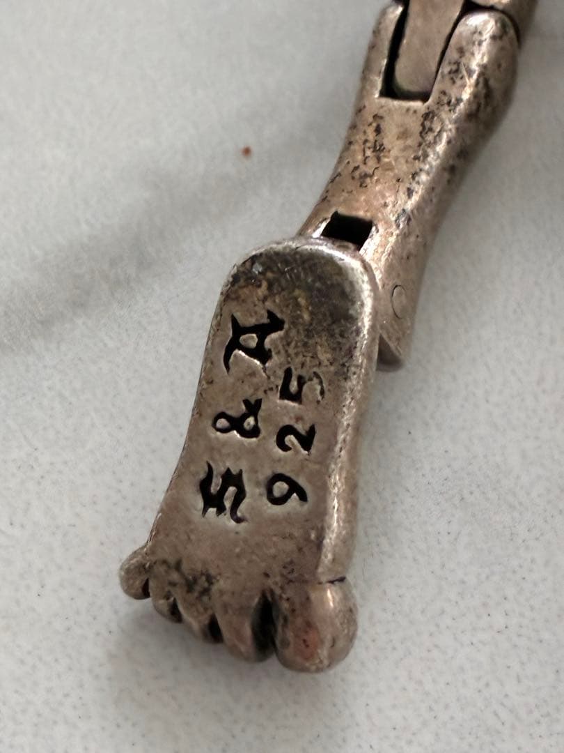 レア ガイコツキーホルダー ☆骸骨 ドクロ スカル 髑髏 シルバー925