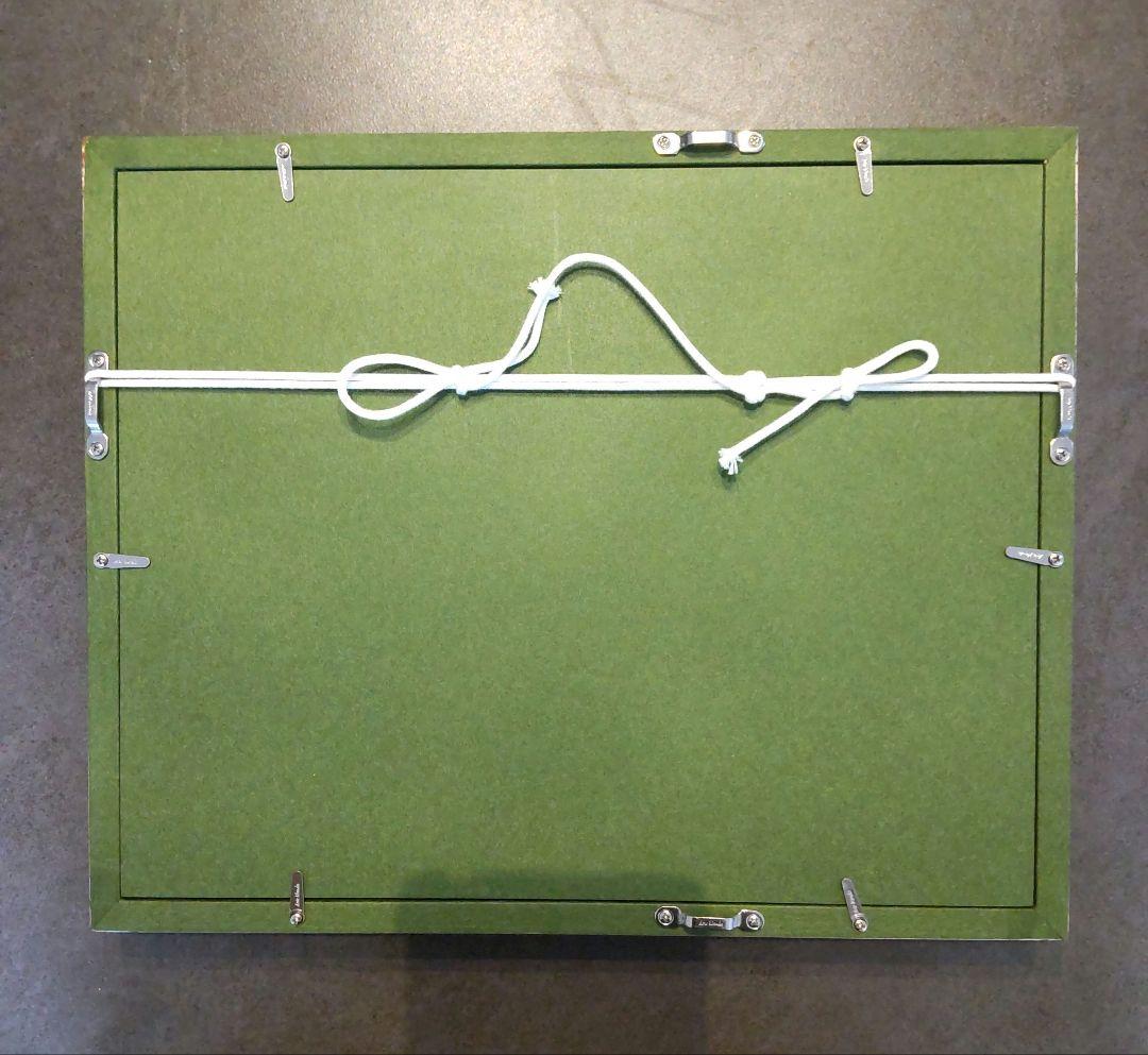 額装 雄勝石絵 10cm角 x 2 石絵画家 齊藤玄昌實作 - メルカリ