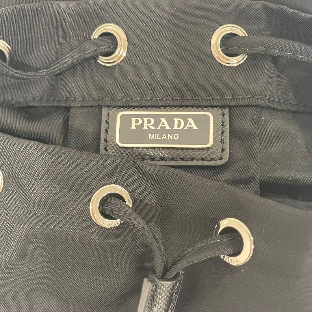PRADA 巾着 バッグ ナイロン 三角ロゴ