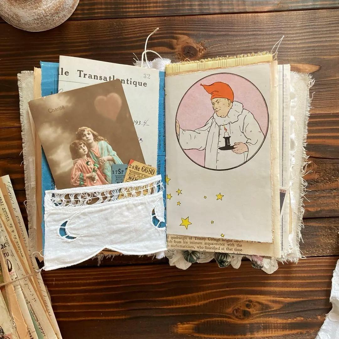 ジャンクジャーナル　junk journal雑記帳　エフェメラセット