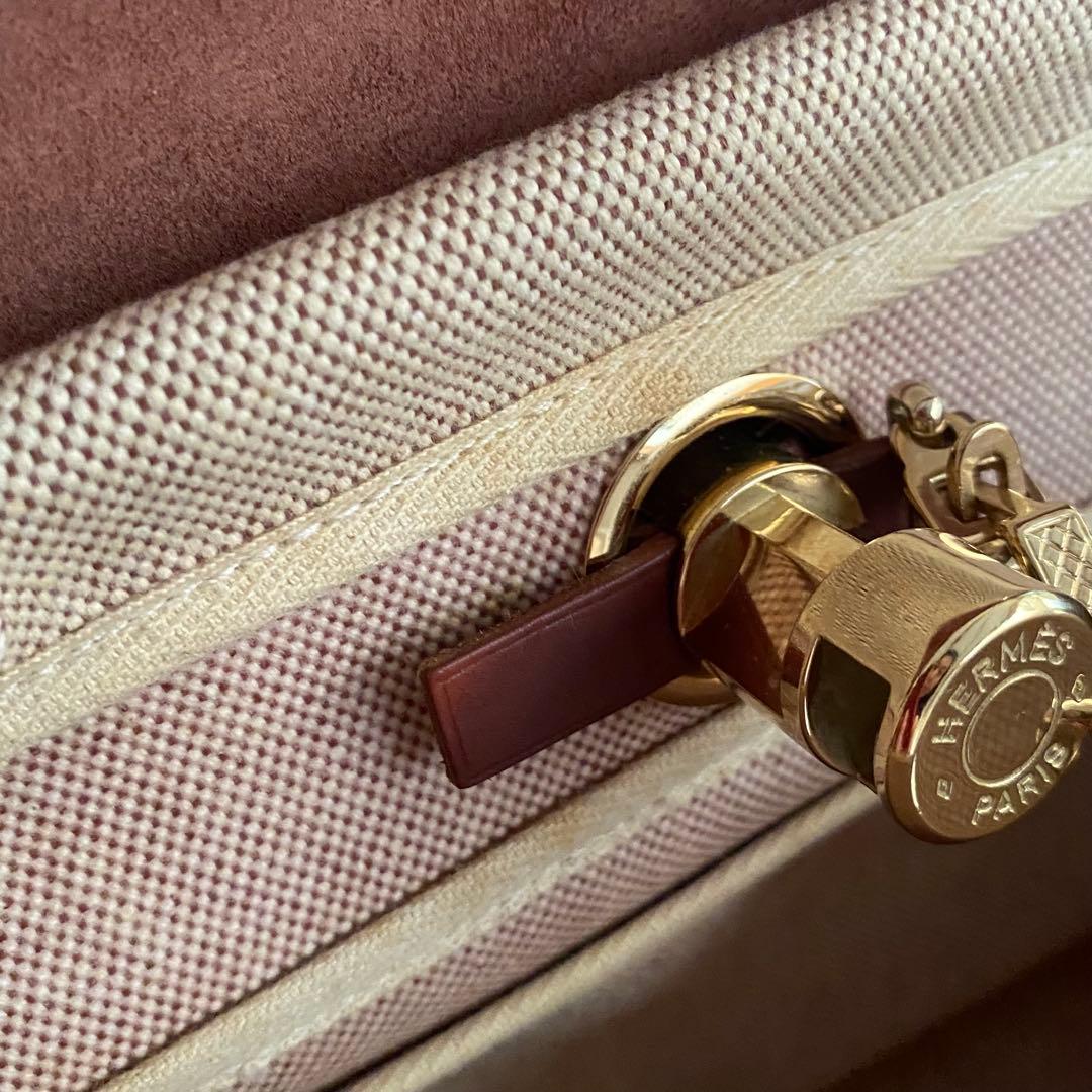 HERMES エルメス エールバッグ キャンバス ハンドバッグ