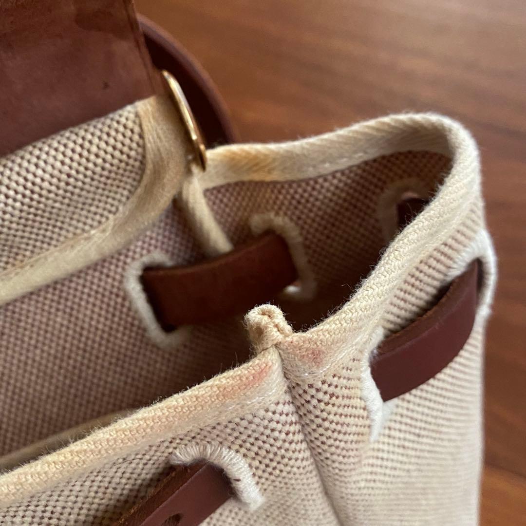 HERMES エルメス エールバッグ キャンバス ハンドバッグ