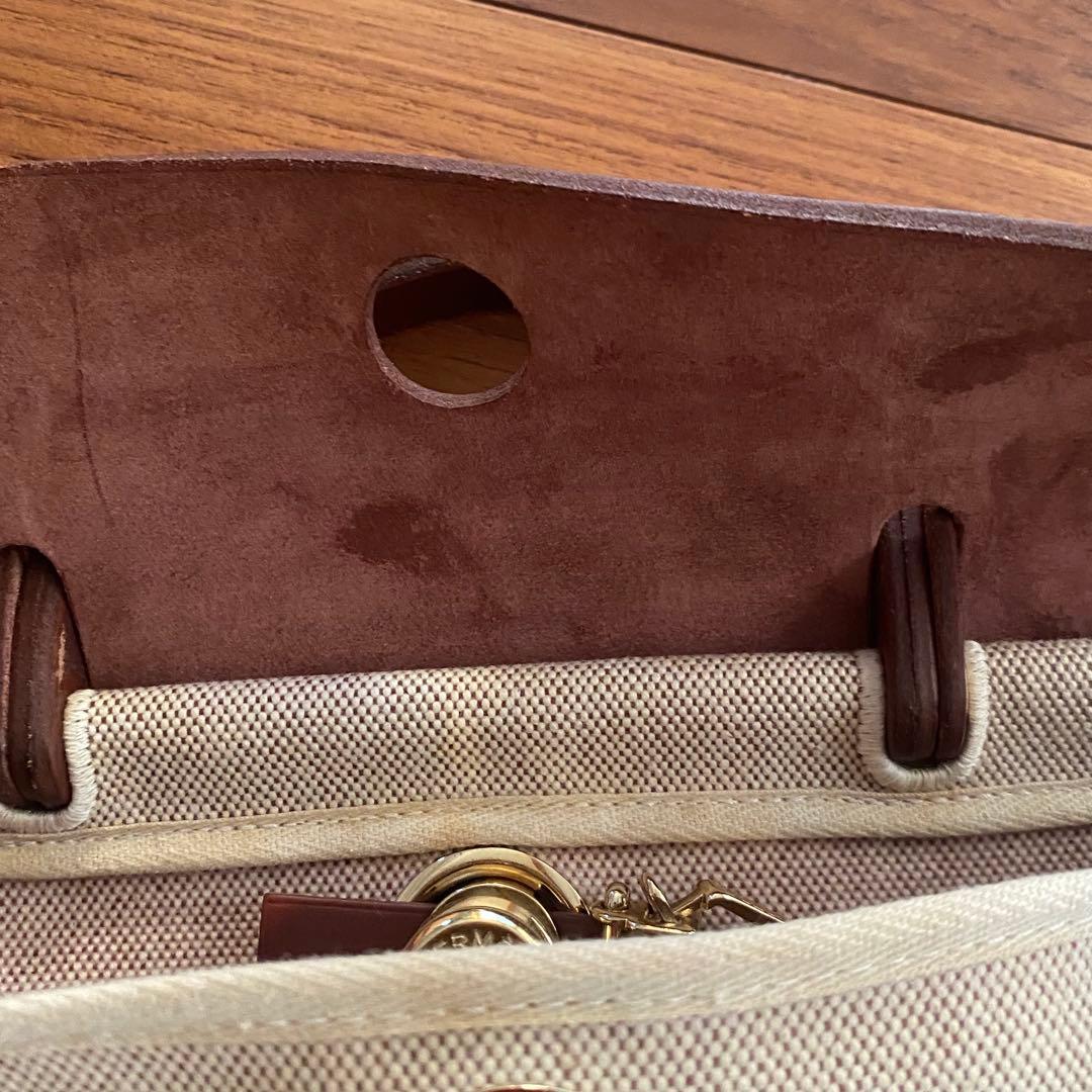 HERMES エルメス エールバッグ キャンバス ハンドバッグ