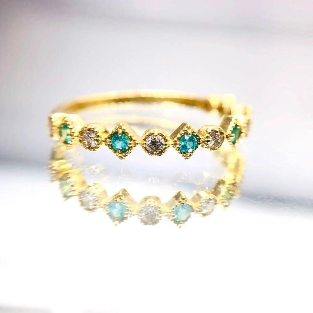 ご予約【世界三大希少石★エキゾチックなネオンブルー！】パライバ リング