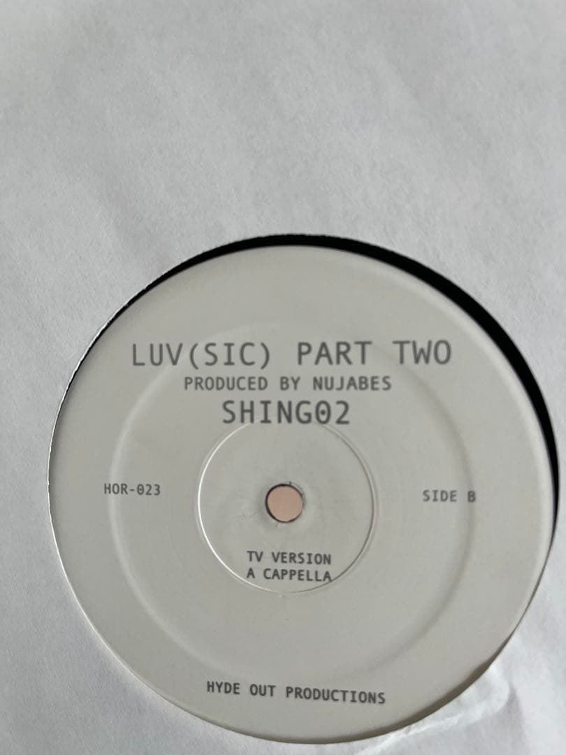 美品　LUV(SIC) PART TWO SHING02 レコード