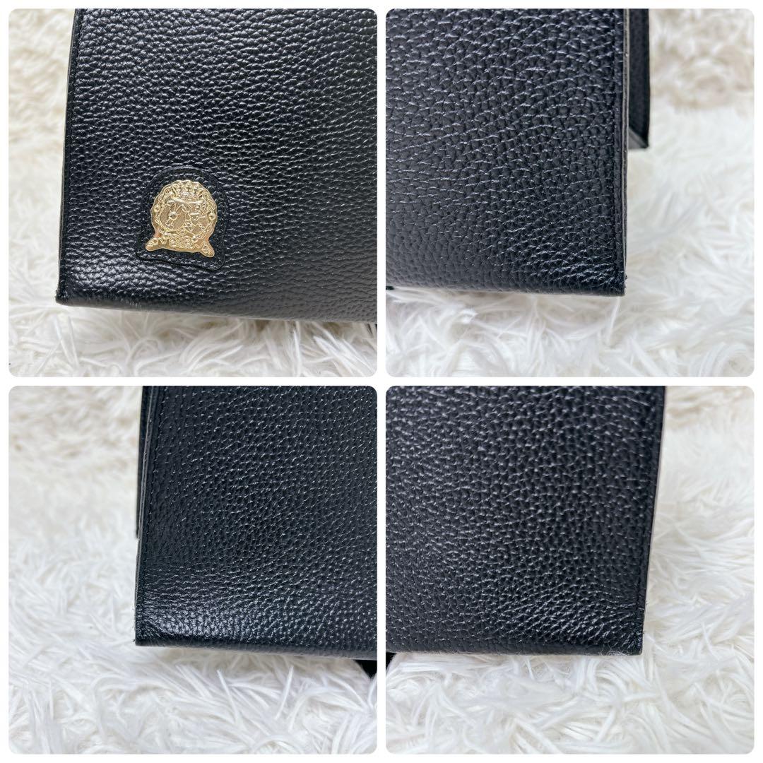 A.D.M.J 高級　本革 ワンショルダー 黒 シボ革 A4 ポーチ付　GC付き