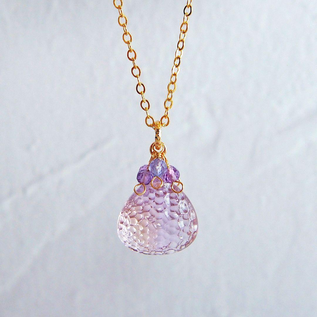 Kaya　アメトリン　ハニカムカービング　チャーム　14kgf　他3点