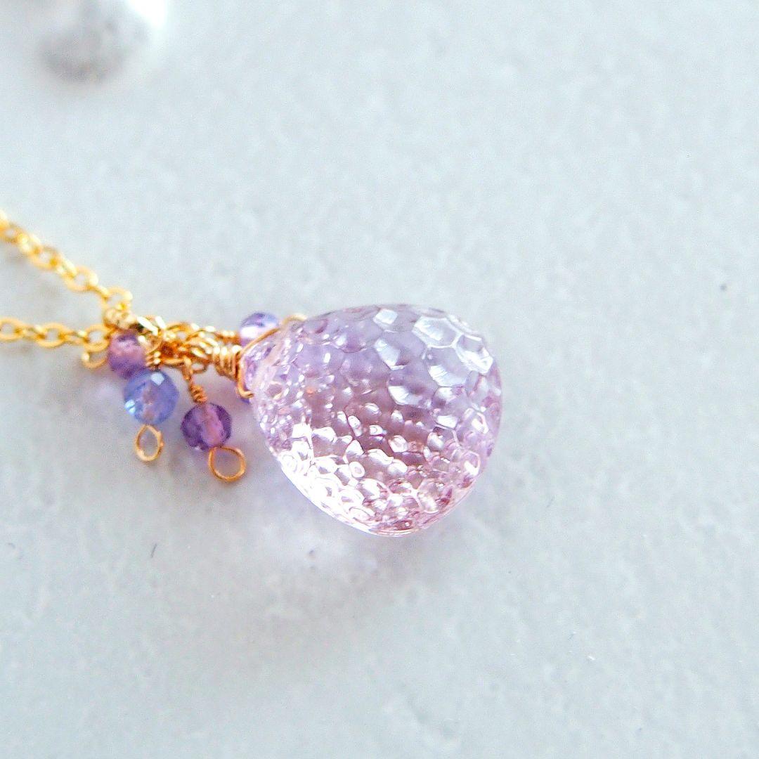 Kaya　アメトリン　ハニカムカービング　チャーム　14kgf　他3点