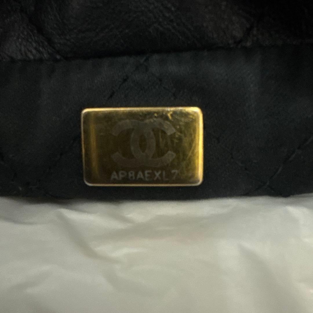 【レシート有 美品】CHANEL 22 ミニ ブラック ゴールド金具