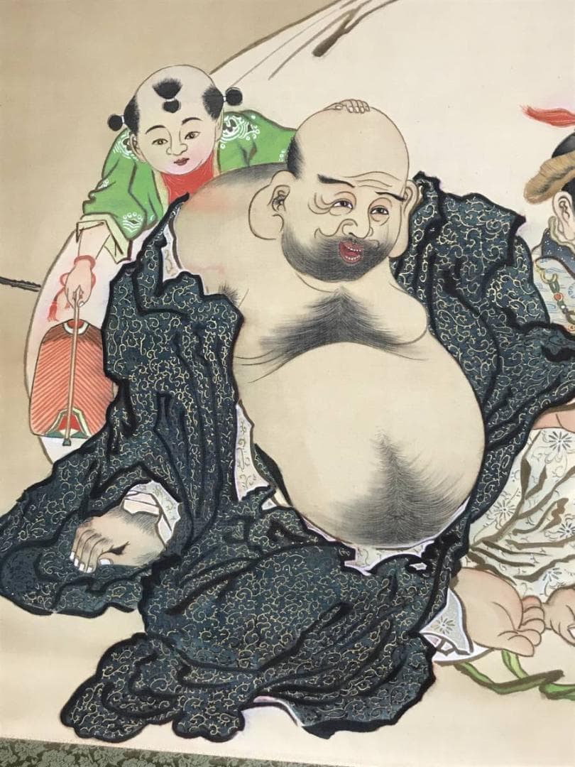 真作】山本兆揚/観世音菩薩/観音図/観音像図/仏事掛/掛軸/名家伝来/AC-2