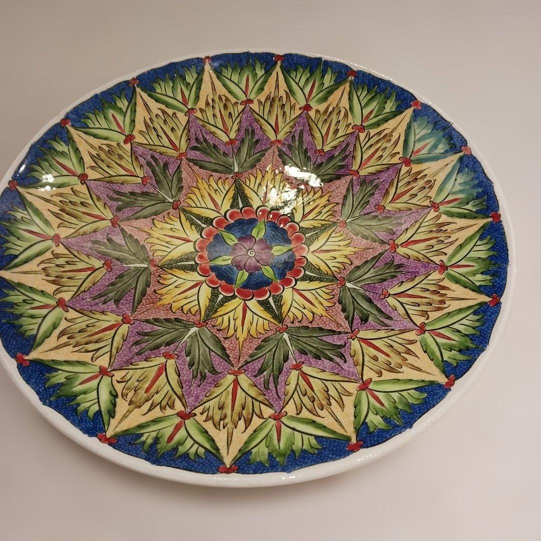 ÇEÇ POTTERY 多色花模様 陶器皿