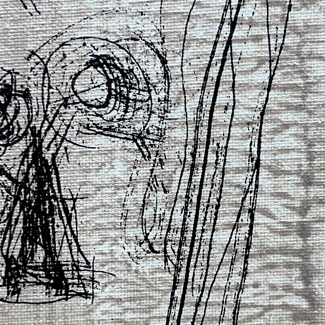 伊坂義夫1982年作品メフィストフェレス油彩キャンパスシルク仕上アートmi033