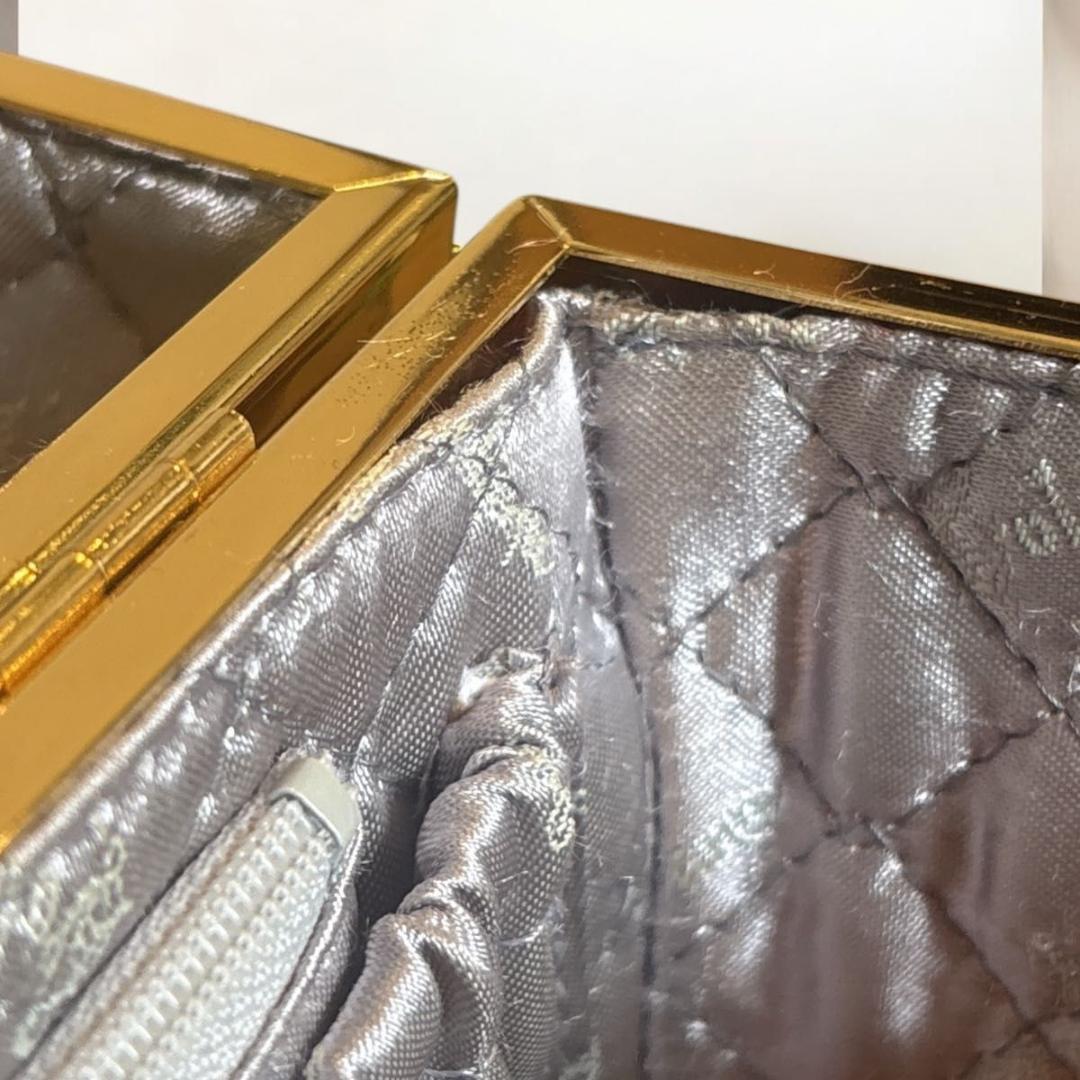 【美品】ボルサソベラナ　バニティバッグ　ハンドバッグ　Red×Gold