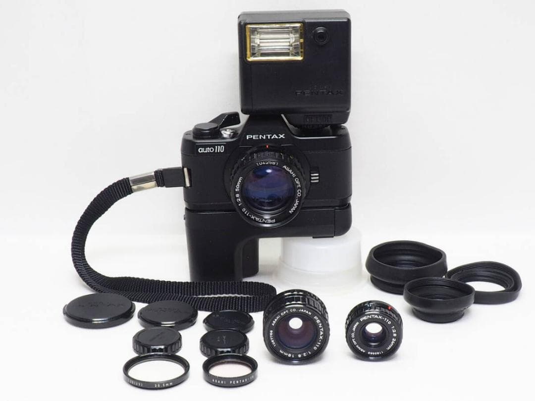 □美品□ PENTAX AUTO110 トリプルレンズセット 良好 露出計稼働