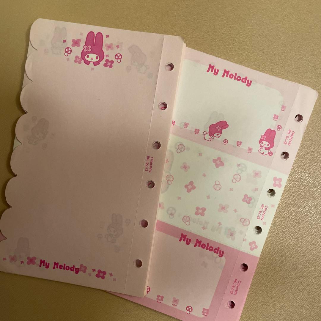 マイメロディ サンリオ 平成レトロ システム手帳リフィル メモ - メルカリ