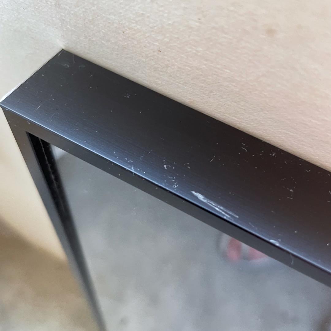 廃番】アルミ額縁 全紙 ギャラリー コニカミノルタ 黒＋白マットの