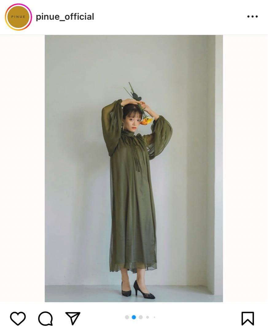 pinue シフォンドレス - メルカリ