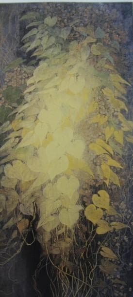 松本 高明 【森の華】 希少画集画、状態良好、新品高級額装付