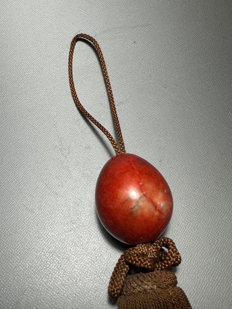 赤玉 風鎮 掛け軸飾り 房飾り 中国美術 検索:珊瑚 サンゴ 瑪瑙 赤石