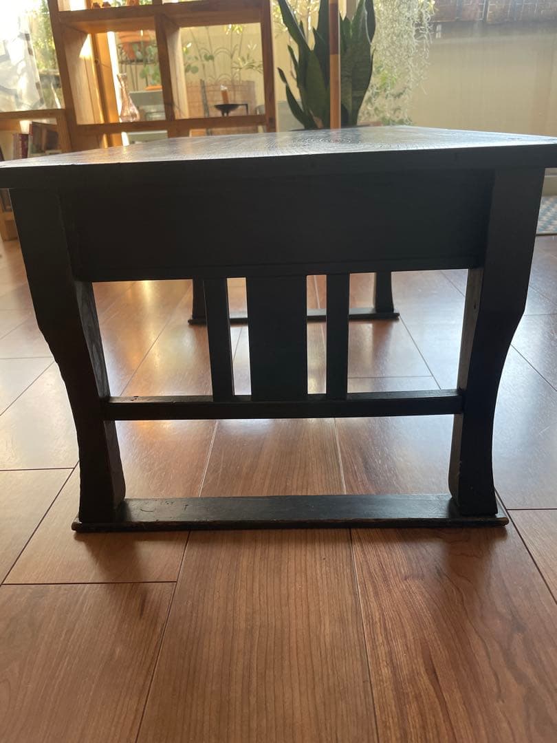 昭和初期】和風文机 2つ引き出し付き ダークブラウン