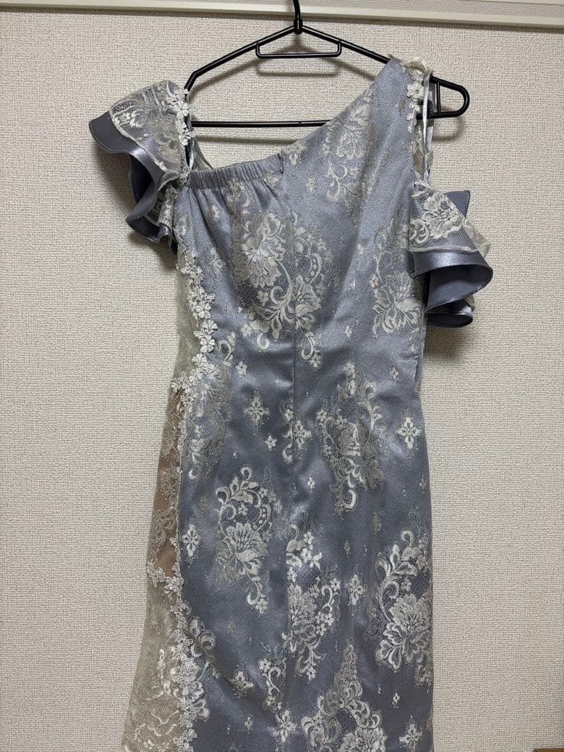 ROBEdeFLEURS フラワー刺繍アシメントリードレス