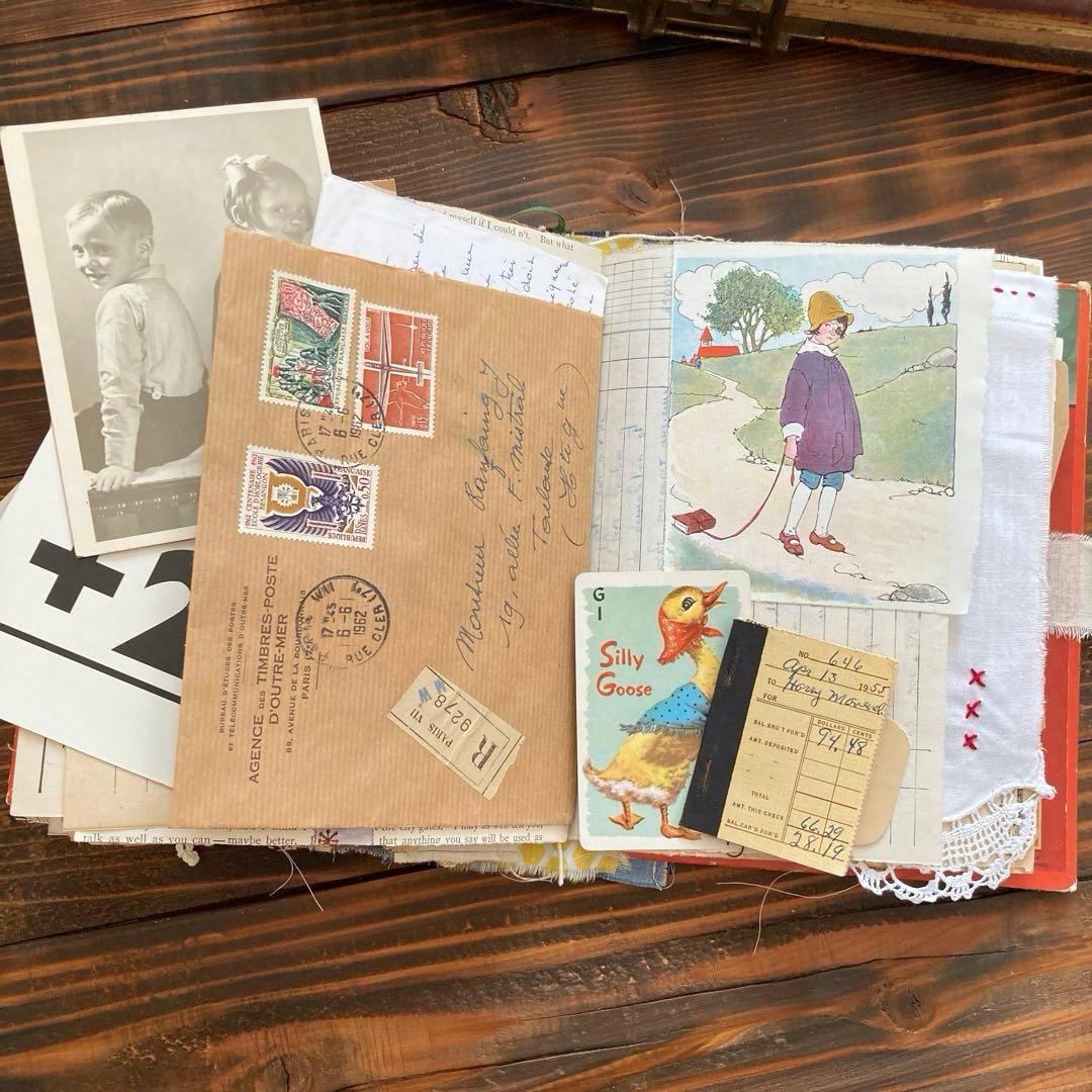 junk journal ジャンクジャーナル雑記帳　平袋付き