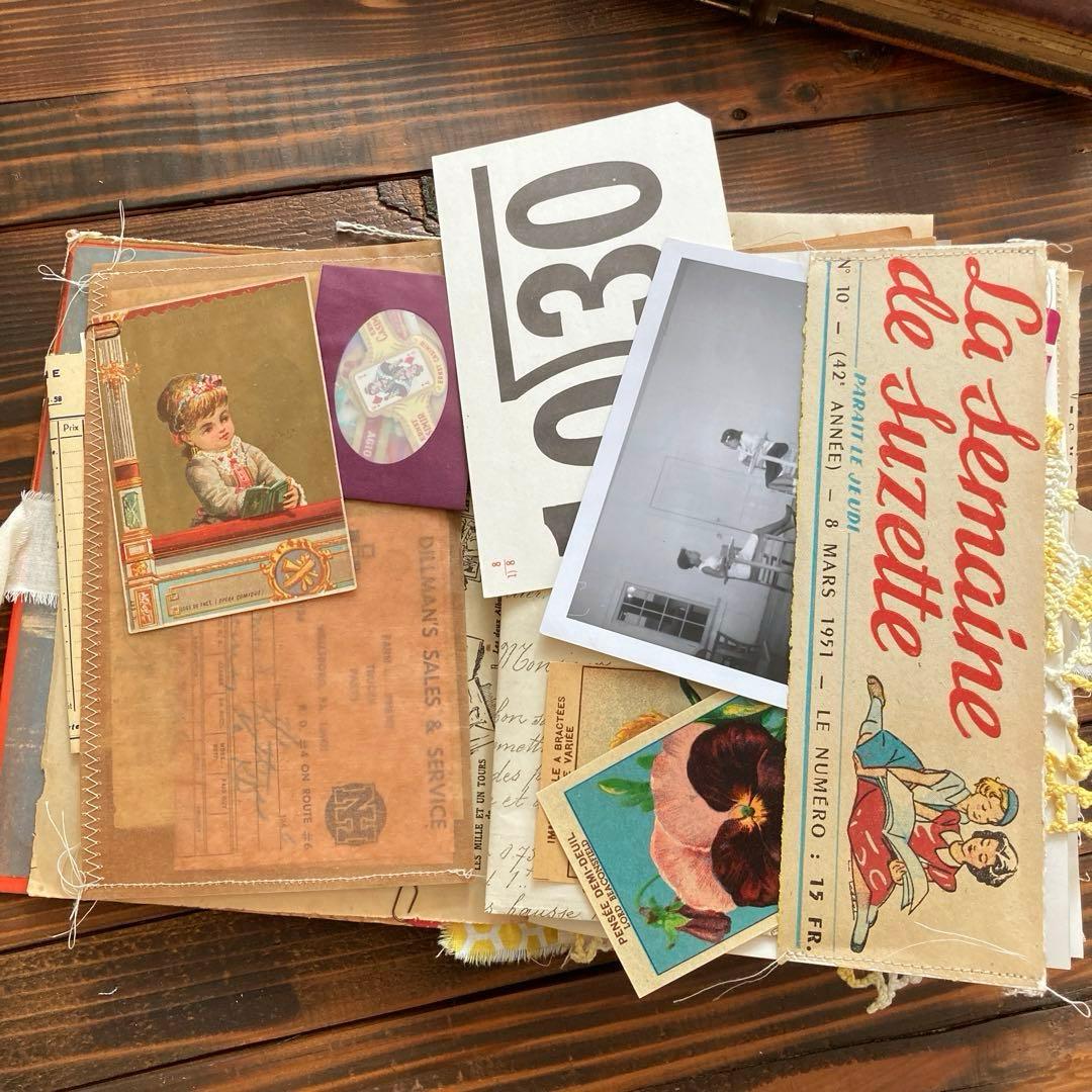 junk journal ジャンクジャーナル雑記帳　平袋付き