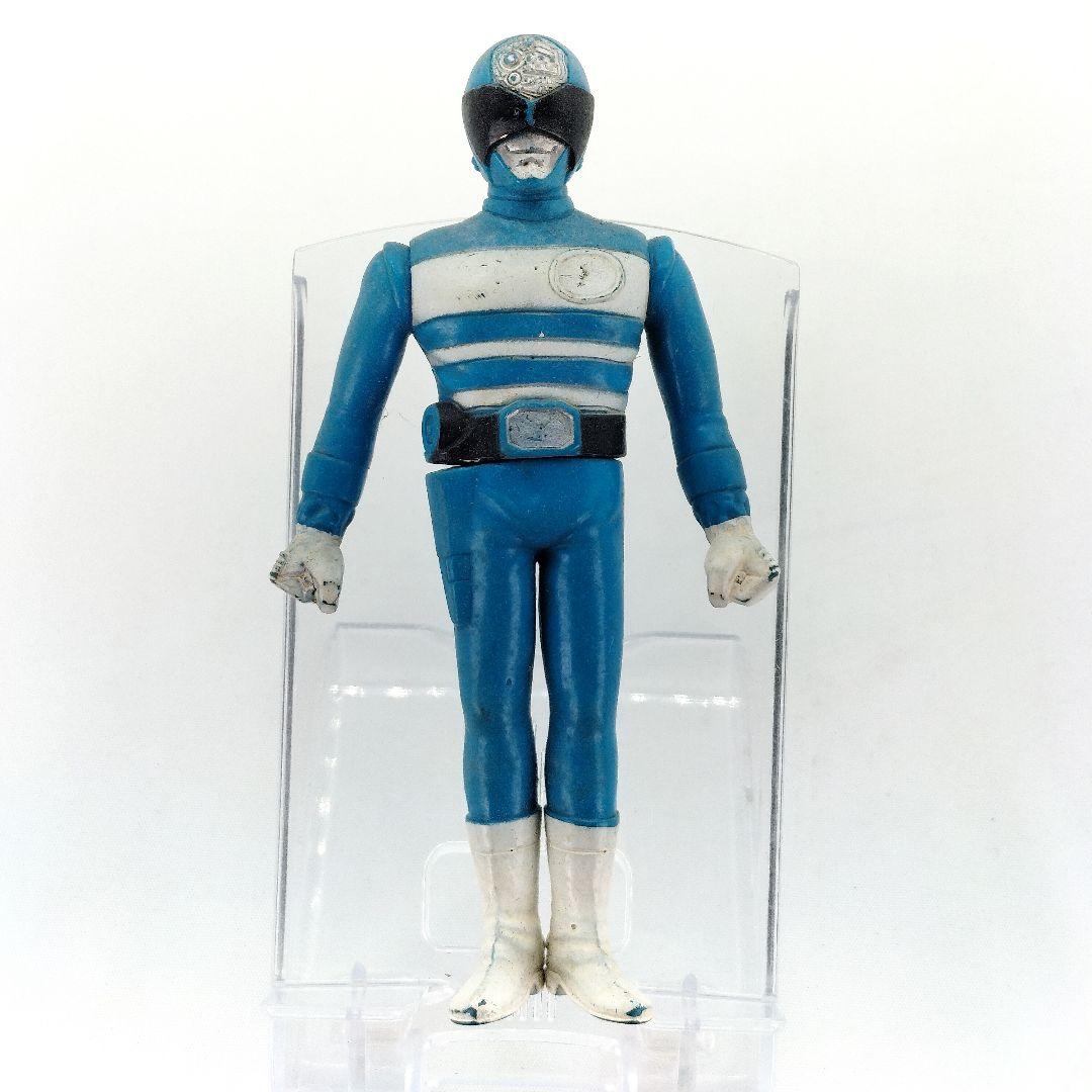 当時物 電子戦隊デンジマン デンジブルー ソフビフィギュア ポピー