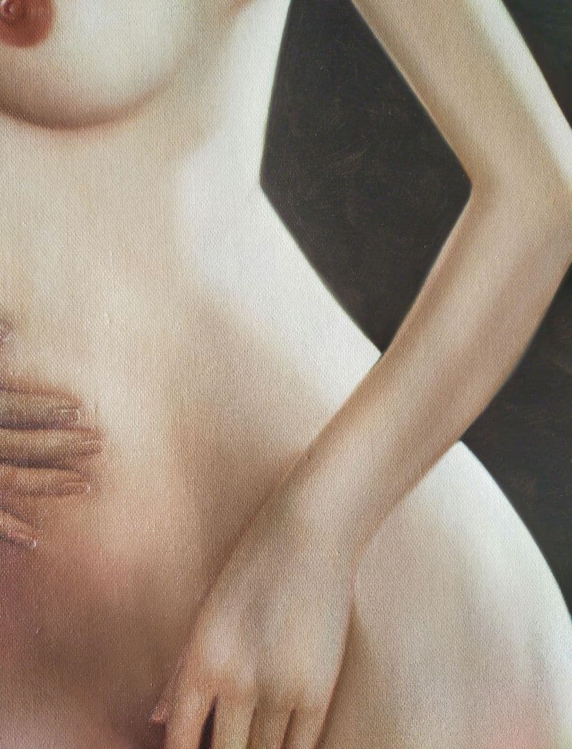 絵画 油彩 アクリルの絵 裸婦 肉筆保証