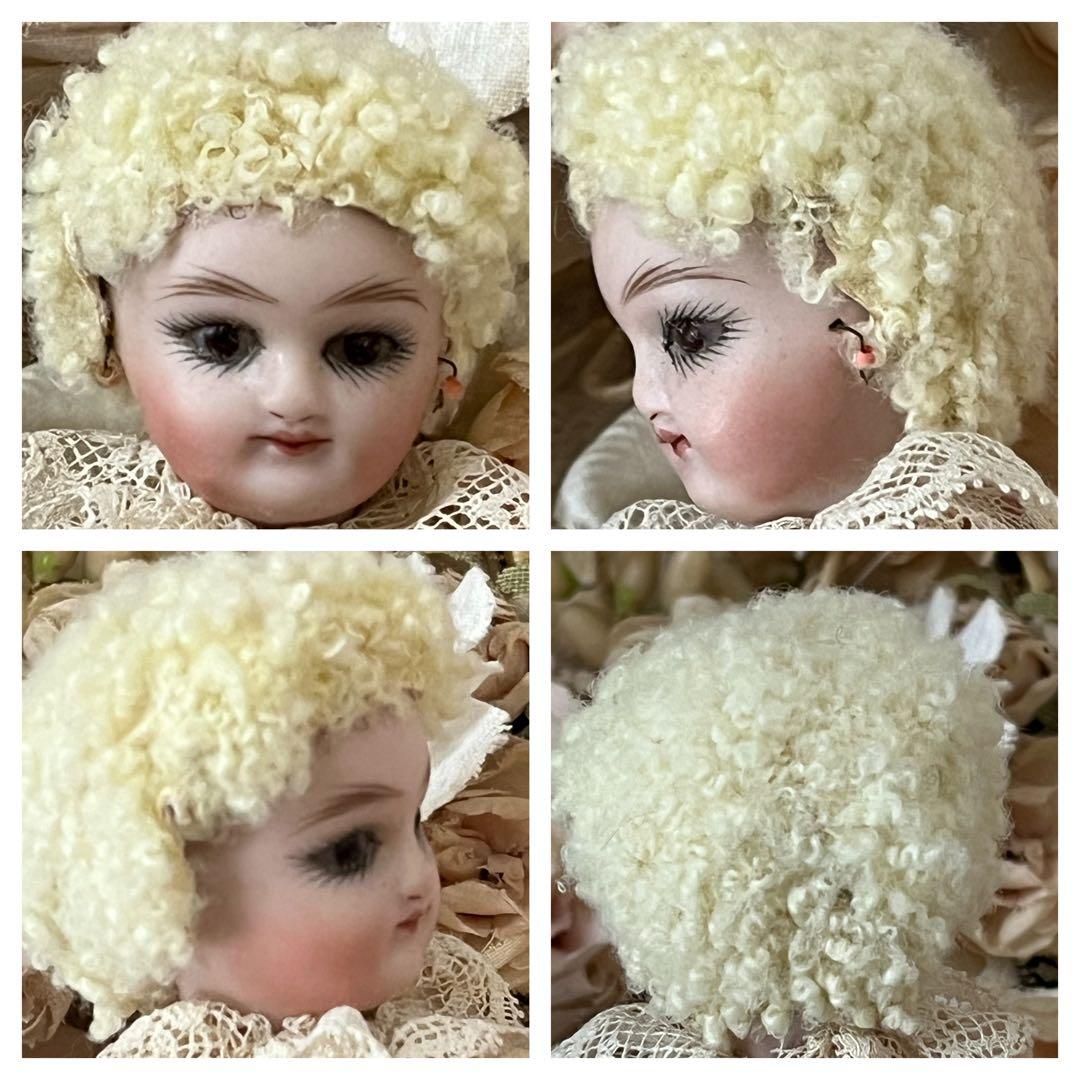 アンティークヴィンテージビスクドールミニョネット ボックスローズ