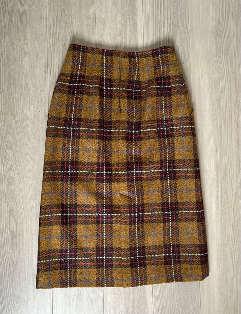 【新品】ハリスツイード　ブラウン タイトスカート 38 マッキントッシュ