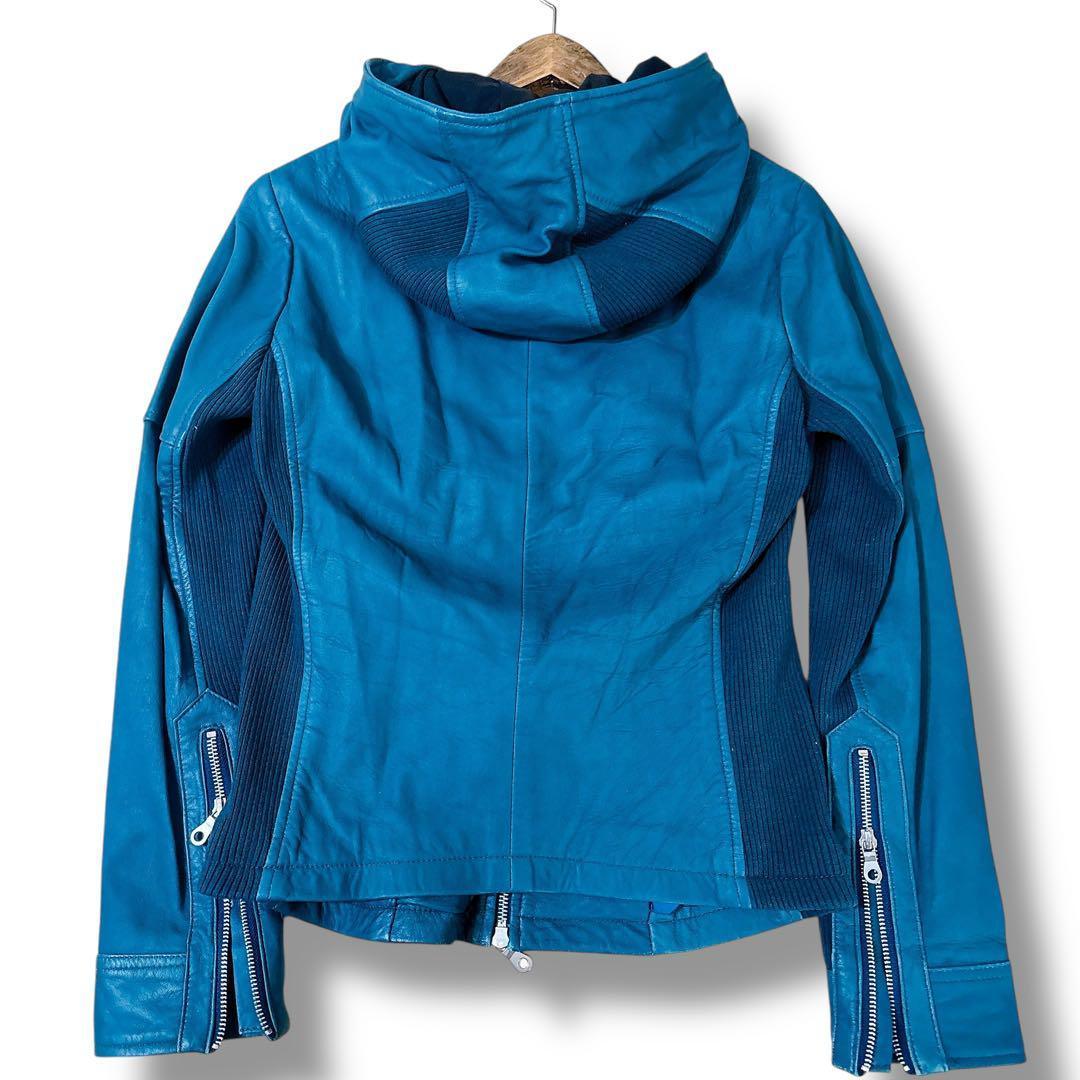 NO ID. レザー パーカー ダブルジップ アーカイブ y2k opium 00s y2k