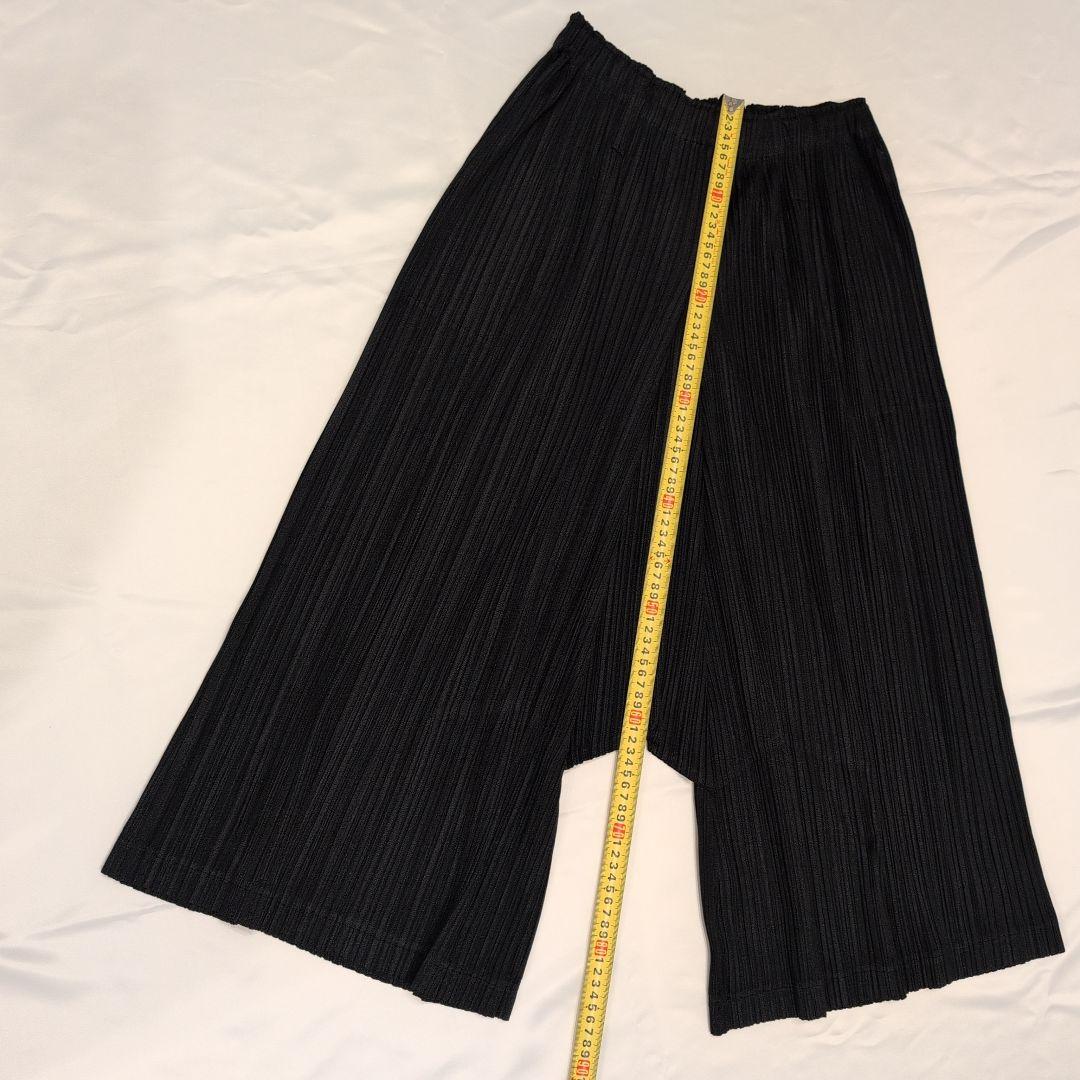 プリーツプリーズ ♥中古品 黒 ガウチョパンツ PLEATS PLEASE ISSEY