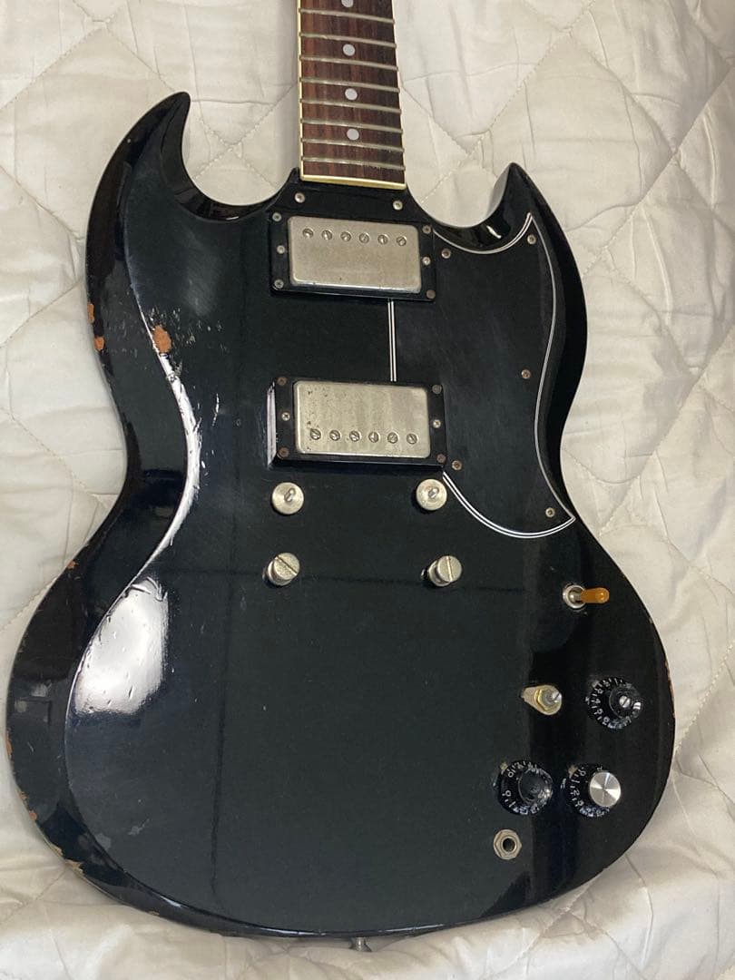 グレコSGスタイル エレキギター ブラック ジャンク扱い greco