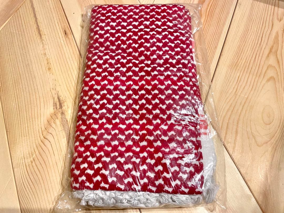 Kufiya⠀クフィーヤ⠀パレスチナ製⠀赤⠀遊牧民⠀アラブ　イスラム