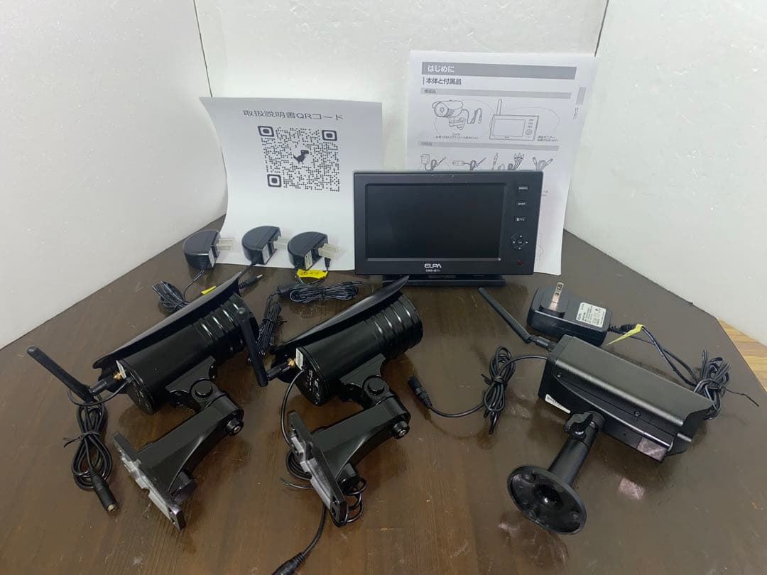 ELPA ワイヤレス 防犯カメラ モニター セット 増設 CMS-C71等